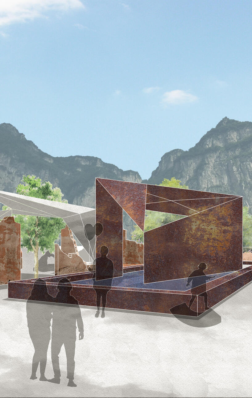 Paesaggio stile illustrativo