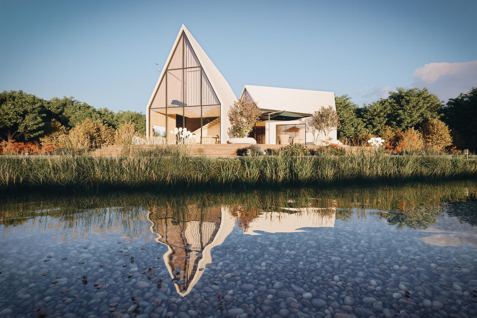 Villa sul lago (Giorno di sole)